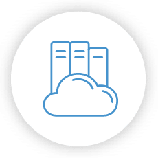 Webinars & Live Events icon icon of library on a cloud