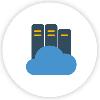 folders in cloud icon