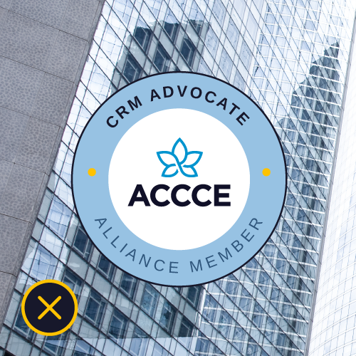 ACCE Logo with building on the background