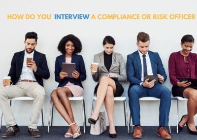 How can I interview a compliance or risk officer and figure out if they are the right candidate?